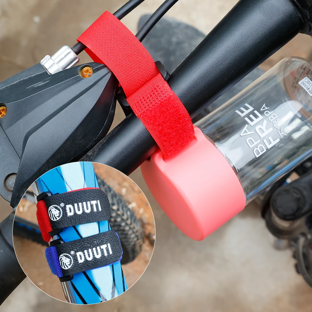 Bicycle Handlebar Strap Bike Accessory Bike Silicone Strap Bicycle Strap Bicycle Fixing Strap 1pcs Bicycle Strap Adjustable Bike Tie Fixed Strap Cable Tie Holder Suspenders Fastener Hook Loop Ties Cycling Accessories