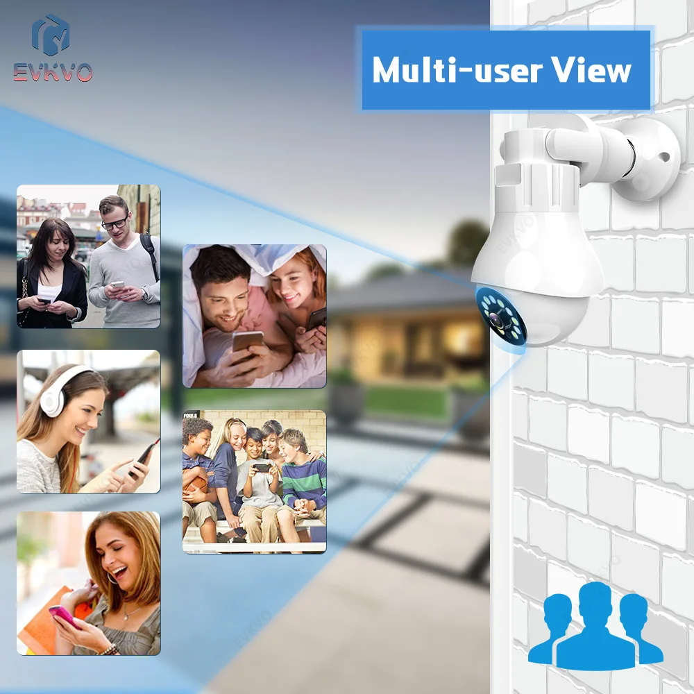 5MP 360 Panoramic Wifi Camera E27 Bulb 2 Way Audio Surveillance Waterproof Fisheye CCTV Color Night Vision Wireless IP Camera