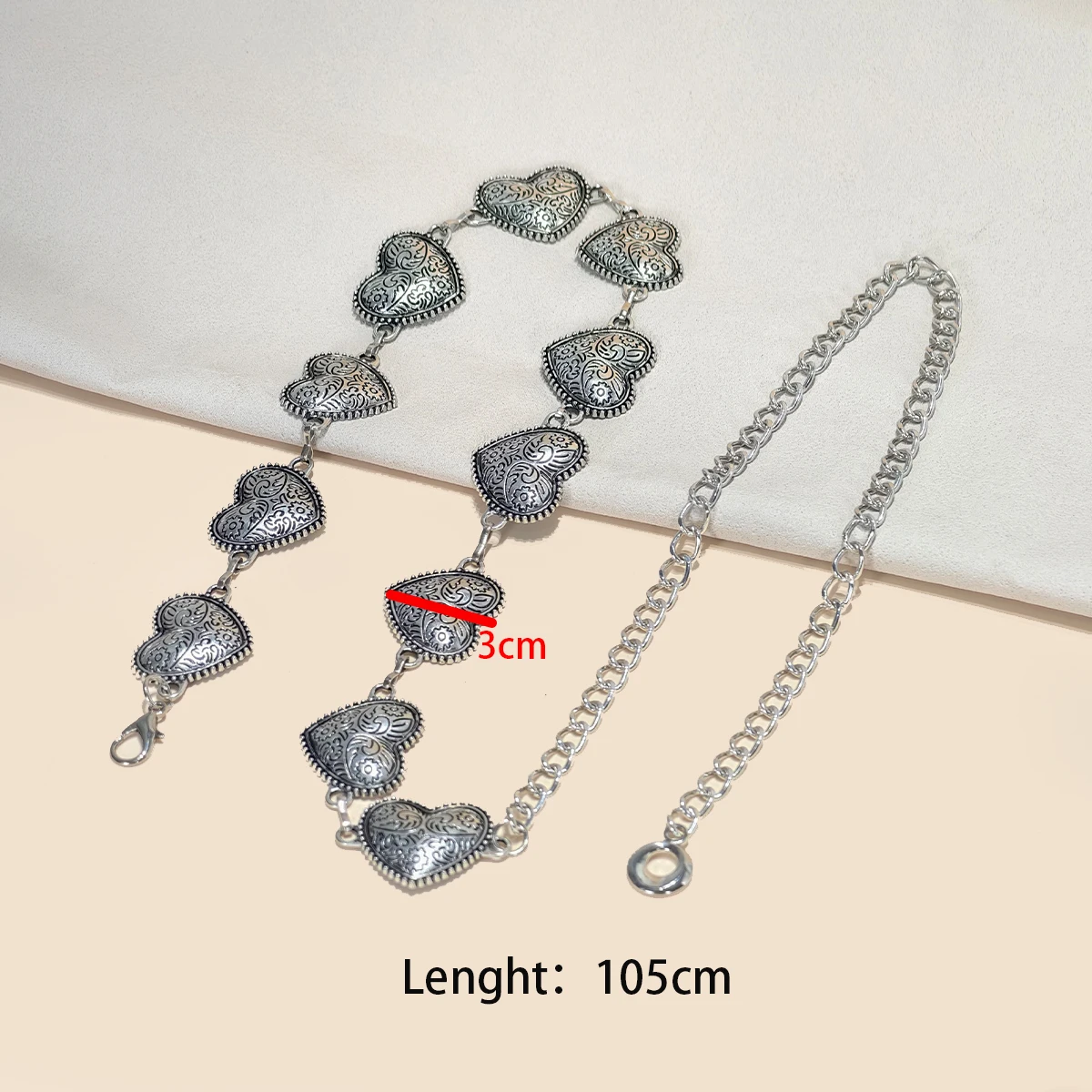 Neue Mode Silber Taille Kette Y2K Trendy Böhmischen Jeans Kleid Gürtel Sommer Strand Zubehör Vintage Verstellbare Kette Bund – Detail 2