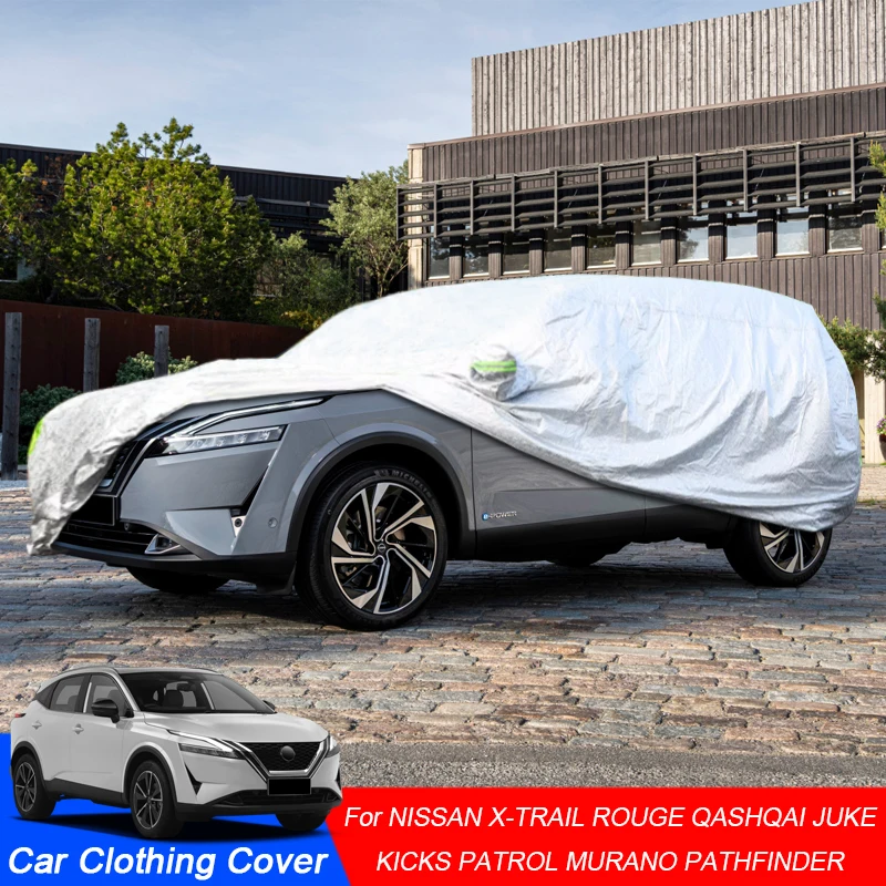 Copertura Auto Per Nissan Ariya Juke Kicks Murano Pathfinder Patrol Y62 Y63 Qashqai Rogue Terra Rouge Pioggia Gelo Neve Polvere Impermeabile