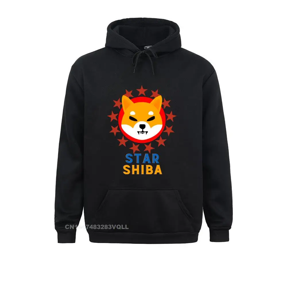 Shiba Inu Coin Crypto Decal Casual Autumn Men Hoodies England Style Clothes Coupons Long Sleeve Sweatshirts