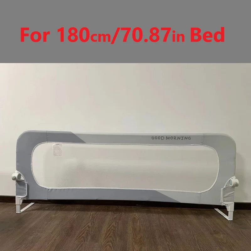Bed Barrier IMBABY 180CM Bed Guardrail Adjustable Baby Safety One Click Folding Rail Guard for Kids Baby Sleeping Safety