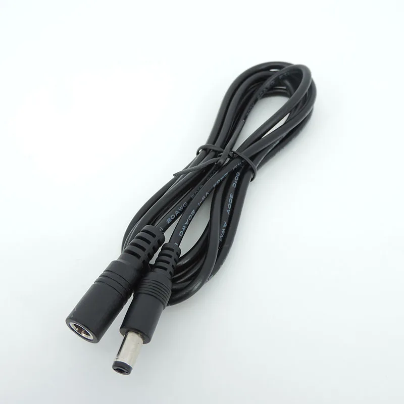 10 szt. Kabel zasilający DC wtyczka żeńska do męskiej przedłużacz przewód przyłączeniowy Adapter przewodu 5.5x2.1mm do 12V taśmy lekki aparat E1