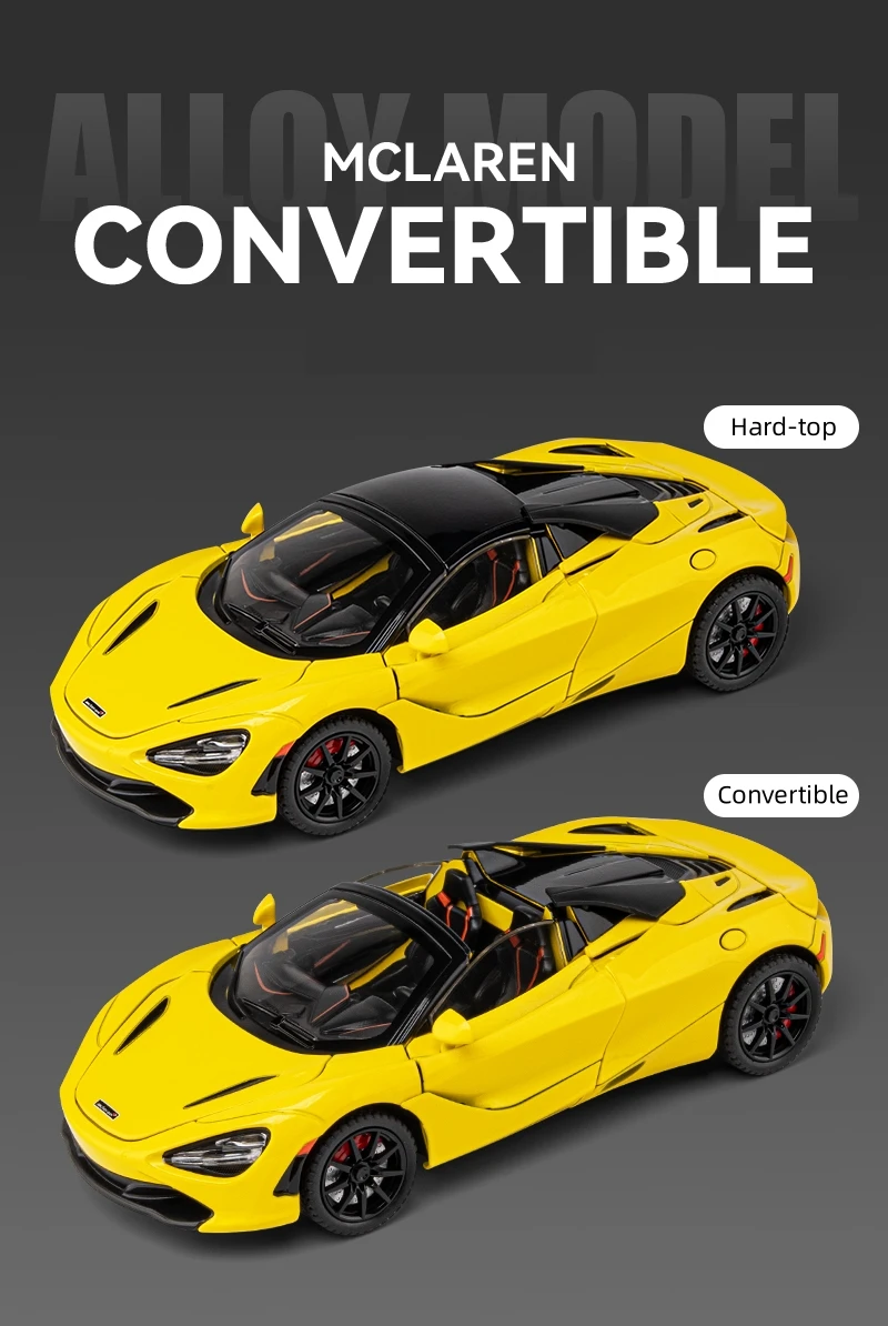 McLaren 720 S 1/24 Diecast Model Araba