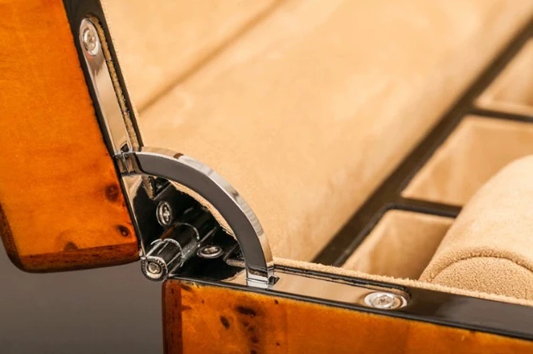 Neues Holzuhr-Display mit Schloss Luxus-Uhrengehäuse Aufbewahrung sbox mit Bild hochwertiger Uhren box Uhren halter für Herren – Detail 13