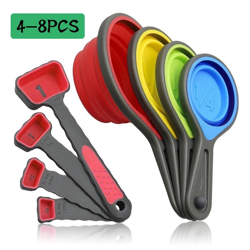  Collapsible Nesting Silicone Measuring Cups- 4pc