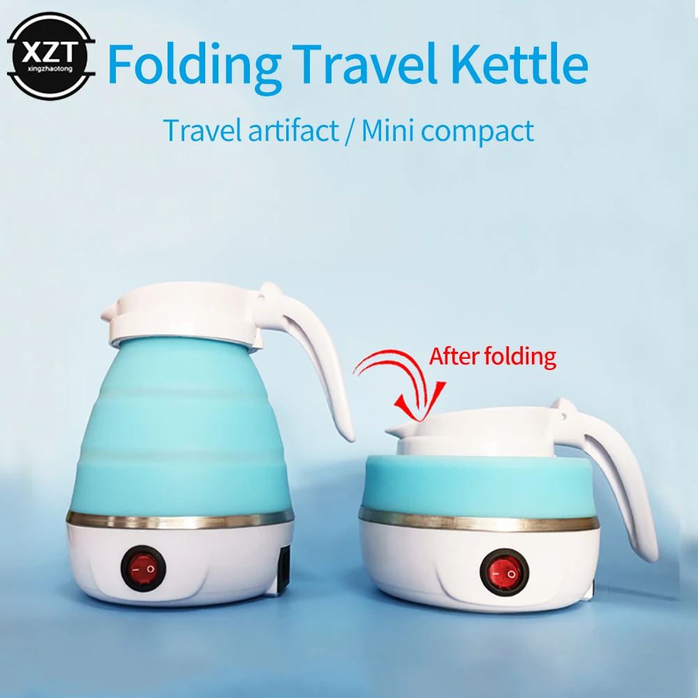 Folding Kettle Outdoor Mini Folding Kettle Portable Silicone Kettle Boil Water Tool Electric Kettle Camping Accessories for Travel Accessories folding kettle