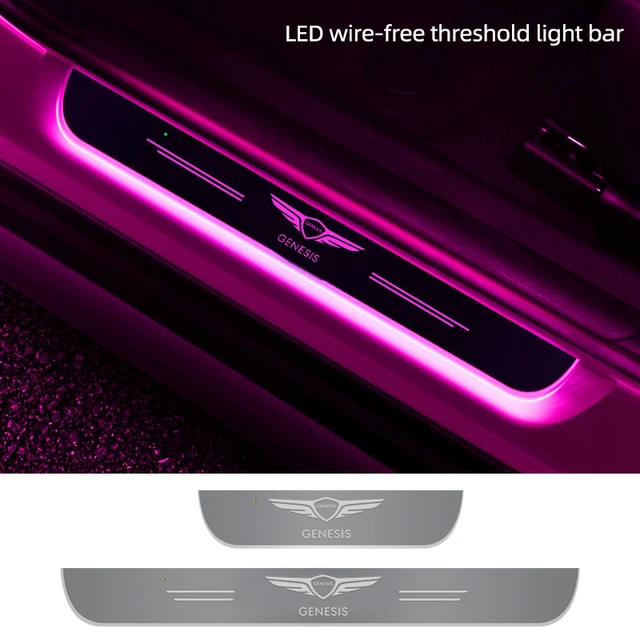 Product Review: Wireless LED Car Door Atmosphere Light For GENESIS GV80 G80 G70 G90 GV70 Car logo Door Sill Decoration Pedal Protection Strip