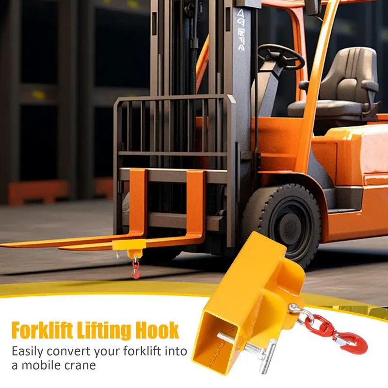Forklift Lifting Hook Attachment Heavy Duty Forklift Hoist Attachment Single Fork Design Fork Lifting Hook Accessories For Bay