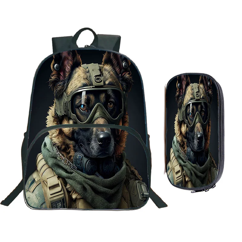 

Большой Вместительный рюкзак с 3d рисунком животных, кошек, собак, 2 шт., детская школьная сумка, студенческий повседневный рюкзак для подростков, дорожный рюкзак