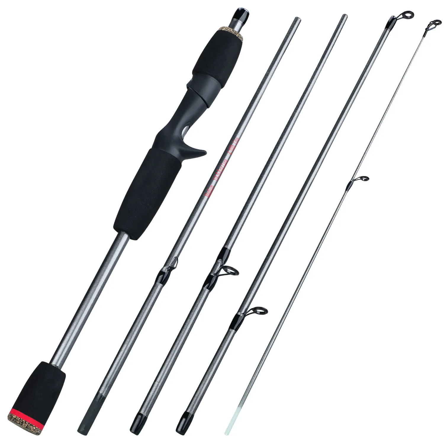Sougayilang Spinning Fishing Combo 5 Sections Carbon Fiber Lure Fishing Rod