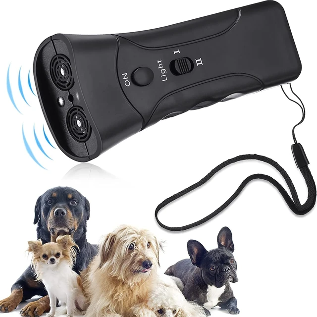 Attrezzatura antiabbaio ad ultrasuoni con dispositivo di addestramento per  cani con torcia a LED repellente per cani portatile repellente per il  controllo dell'abbaio - AliExpress