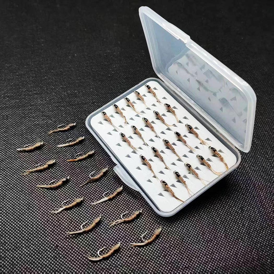 20 Stück (mit Fliegenbox) Fliegenfischen Fliegen Nymphenköder Trockenfliegenköder zum Flischen von Forellen/Karpfenangeln Kunstköder Zubehör – Detail 8