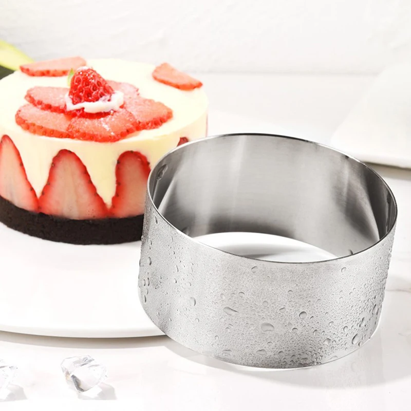 

Round Shape Cake Ring Mold, DIY Baking Tool, Reusable Mousse Circle, Pastry Gadget, Kitchen Accessories, 5 cm, 6 cm, 8cm