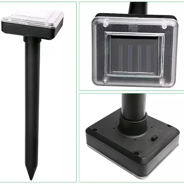 Napenergia Móli Patkányriasztó Ultrahangos Rieller Denevér Kerti Kártevők Elrettentő Kültéri Kártevői Egér Csapda Eszköz - Image 5