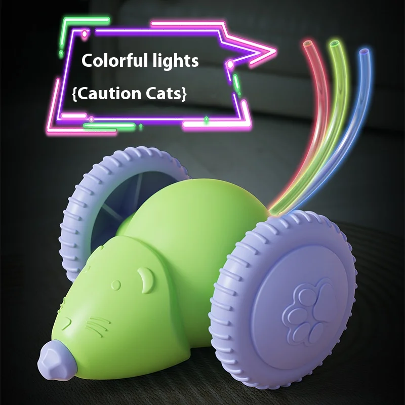 Electric Mouse Car Pet toys Interactive Cat Toy Rechargeable Automatic Teaser with Intelligent Obstacle Avoidance Pet Products 4