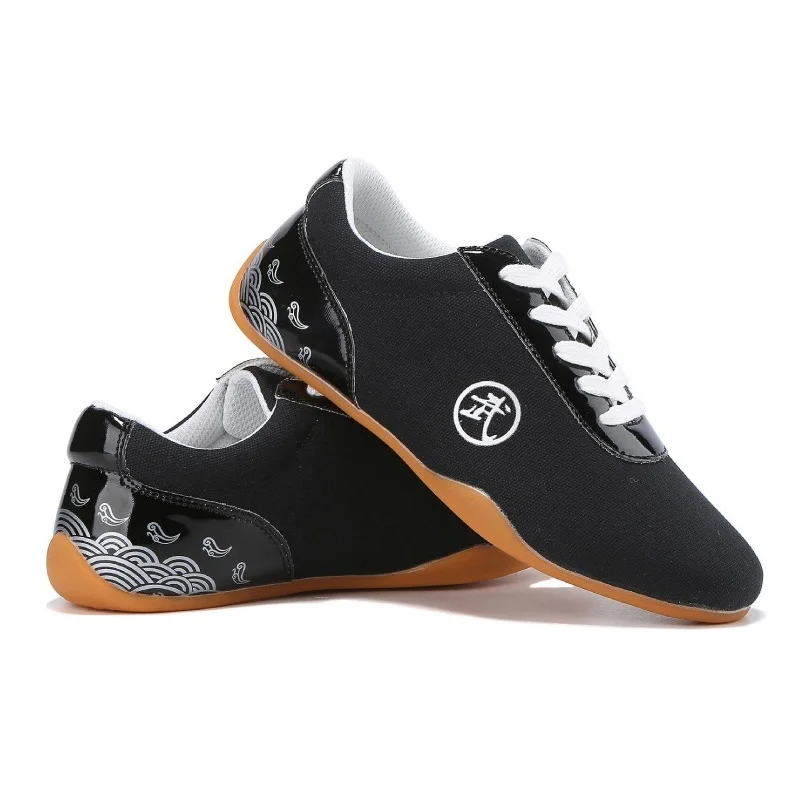 Sports Martial Arts Kung Fu Shoes Lace Up Man Women Canvas Tai Chi Sneakers Soft Sole martial arts shoes