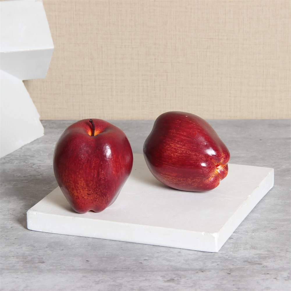 Simulation Red Ground Cherry Snake Fruit 6 PCS Artificial Delicious Red Apple Model Fake Fruit Plate Decoration Holiday Props artificial fruits and vegetables