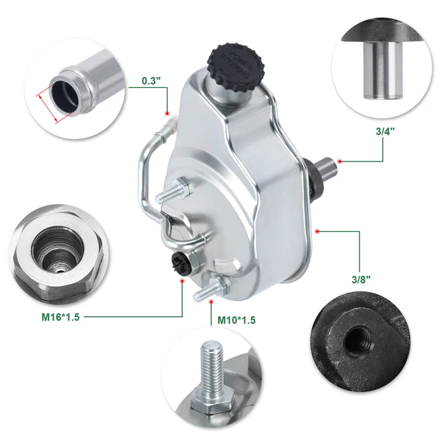 مضخة توجيه كهربائية مع خزان لـ 96-07 جي إم سي يوكون شيفروليه تشيفي تاهو سيلفرادو 15076608 15076609 15076611 15077366 15077397