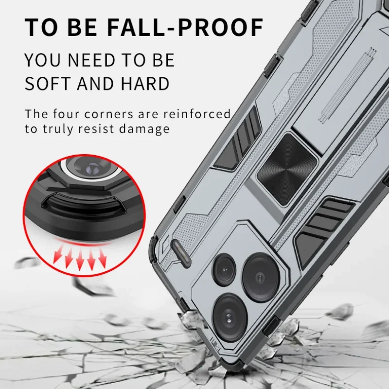 Adjustable Kickstand Protective Case with Magnetic Holder