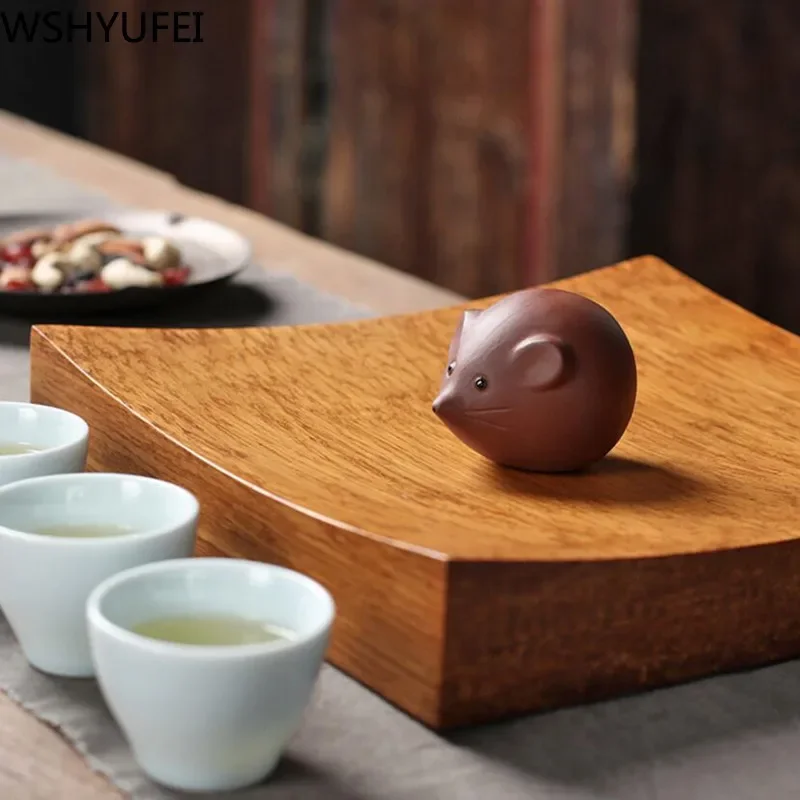 Tea Pet Ornaments 1 PCS Purple Clay Tea Pet Mouse Statue Tea Figurine Ornament Oolong Accessories Home Decoration