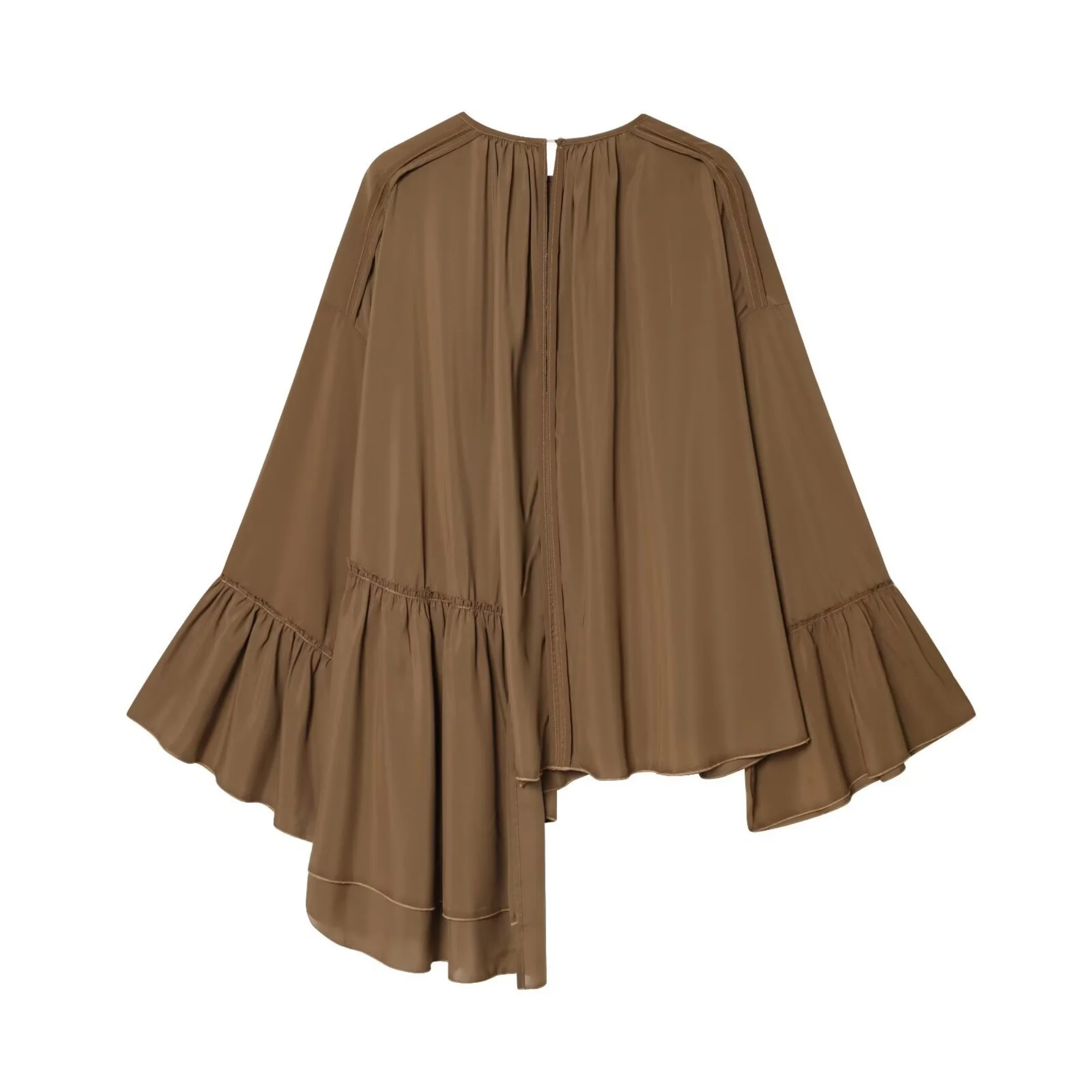 Women Solid Blouse Chiffon Ruffle Casual Shirt Tops Female Long Sleeve Blouses Spring Autumn New Lady Elegant Blouses Streetwear