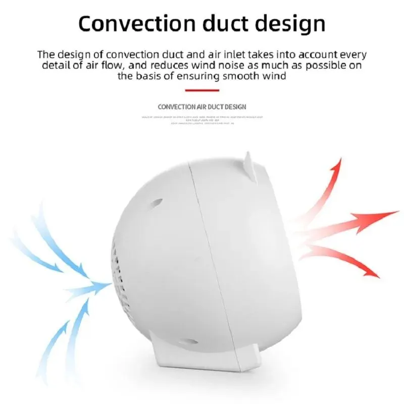 Portable PTC Ceramic Space Heater with Thermostat - 220V Mini Electric Heater for Indoor Office, Desktop, and Home Use - Energy