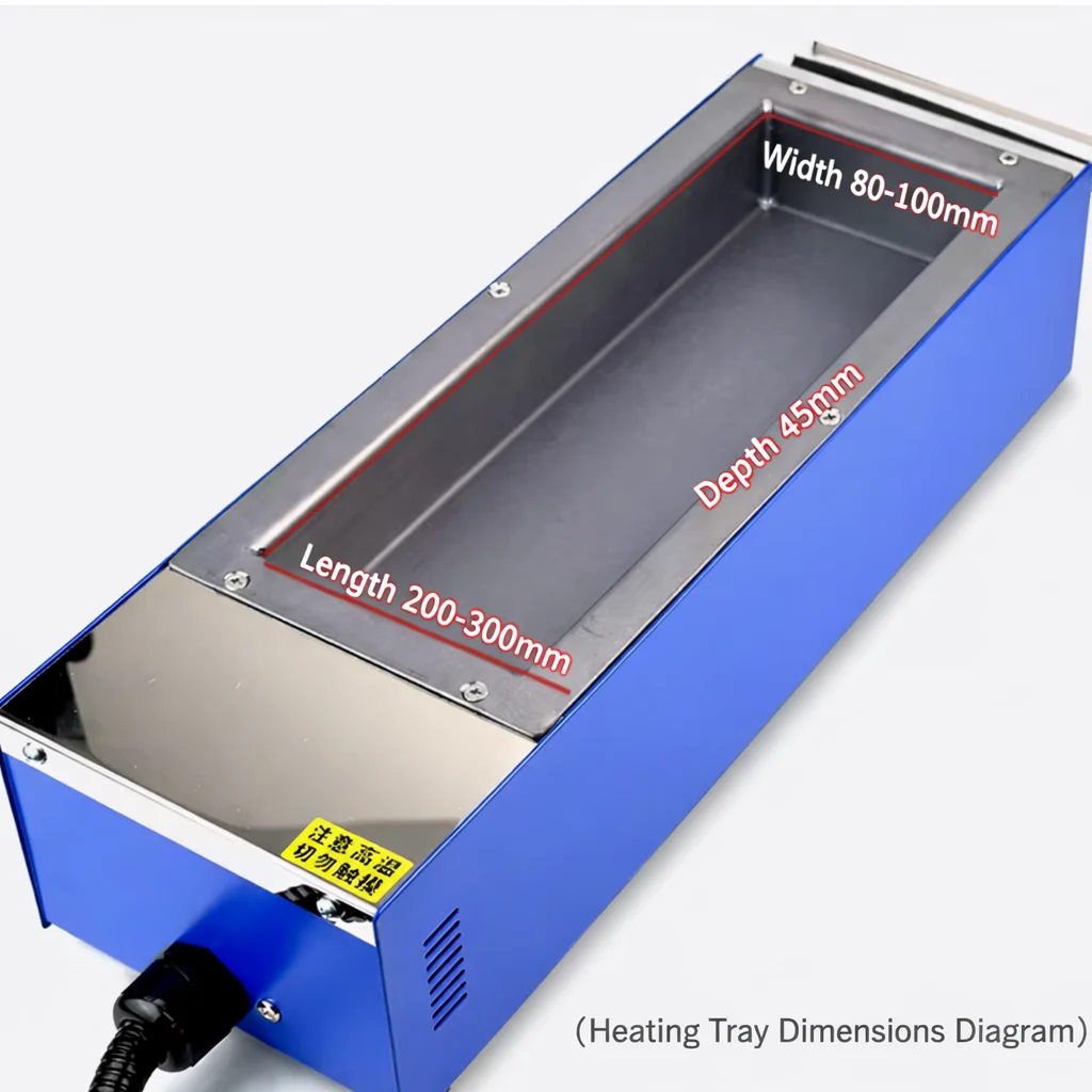 CM302 1500W Split Soldering Pot Titanium Alloy Bath 600°C Lead-Free Desoldering Furnace 300×100×45mm detail image 3