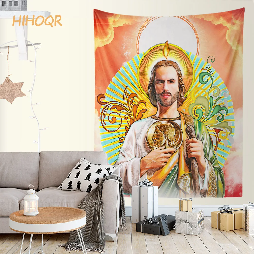 Tapisserie Murale De Noël Trio Angélique, Motif Ange, Coton Bleu, 26x34 Cm, Fine Art Tapestries