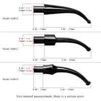 10pcs Smoking Pipe Mouthpieces Black Acrylic Mouthpiece Stem For 9mm Filter Smoke Pipe Holder Curved Straight Tobacco Mouthpiece 2