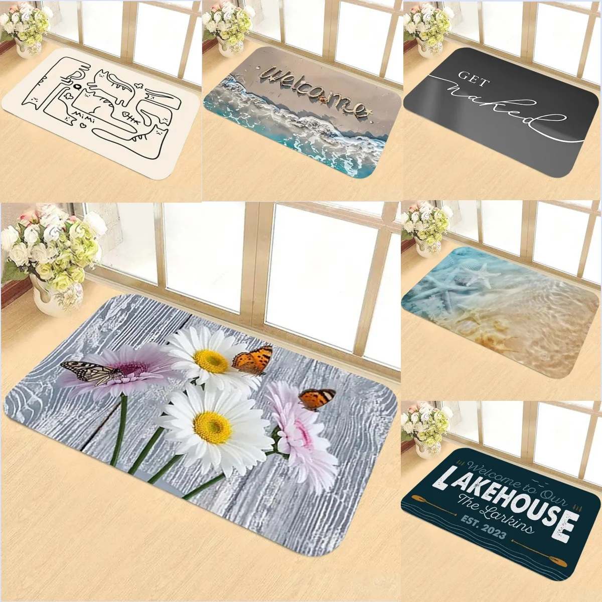 DaisyPrintKitchenRugLivingRoomDiningRoomLaundryRoomFloorMatBalconyHallwayNon-slipDoormat-AliExpress15
