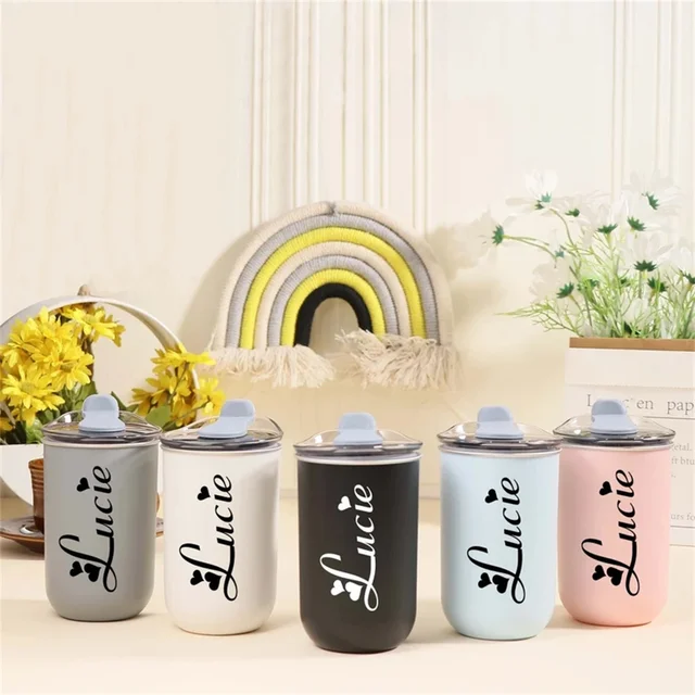 Personalized travel mug and porcelain jewelry dishes for a stylish and customizable touch