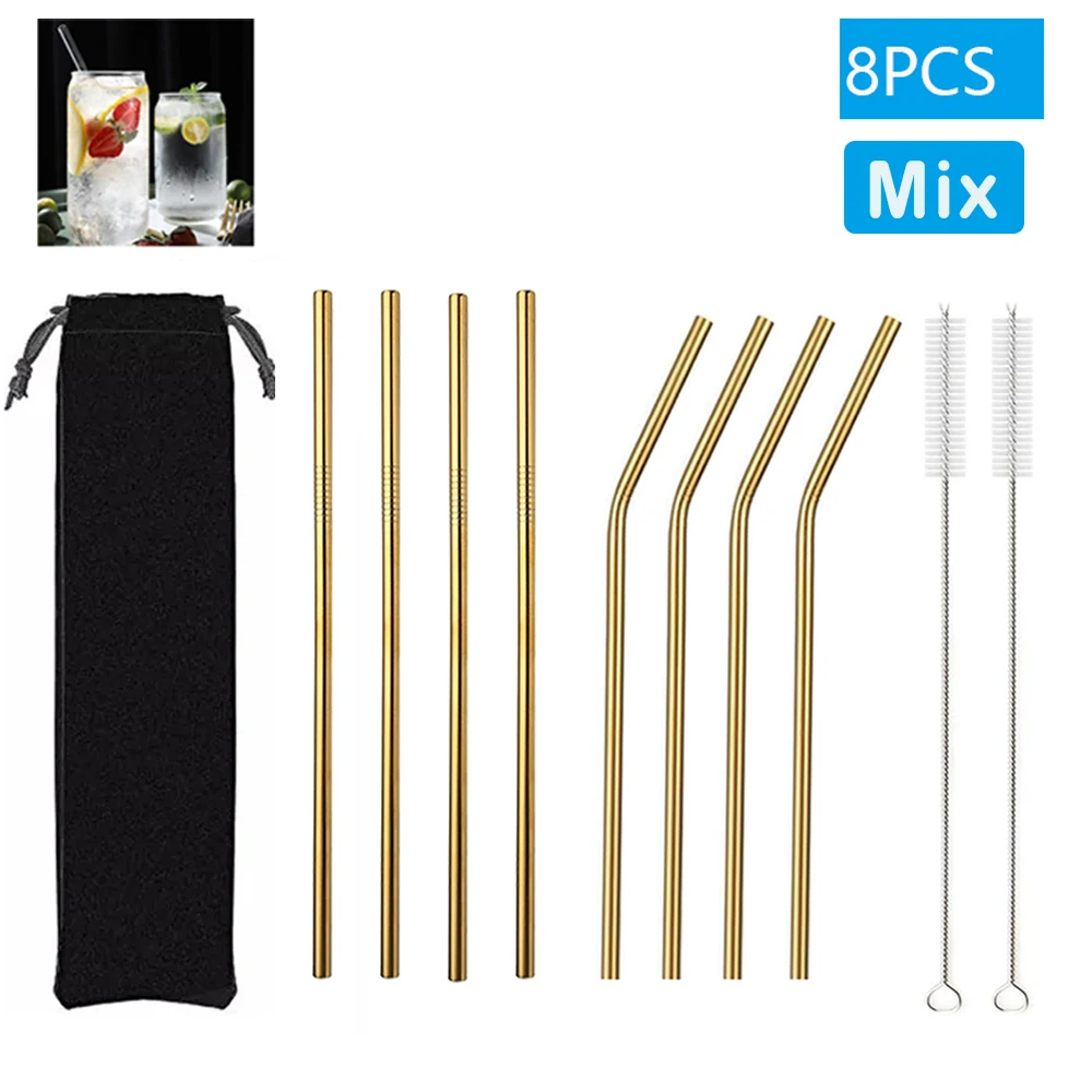 8Pcs Mixed Metal