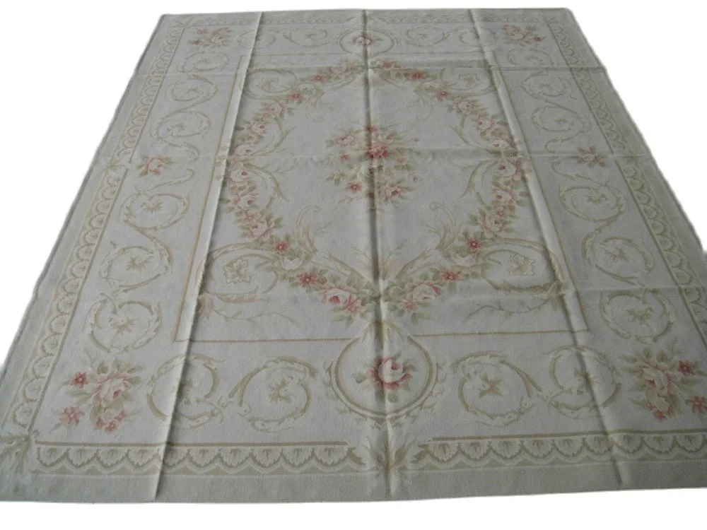 

Бесплатная доставка, потрясающие коврики aubusson 9 'x 12' в французском стиле, искусственные шерстяные коврики Aubusson во французском стиле