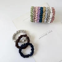3PCS 100% Real Silk Hair Skinnies Scrunchie Set Elastic Band Ponytail Holders for Women Girls Silk Hair Ties Width 1.3cm - Image 4