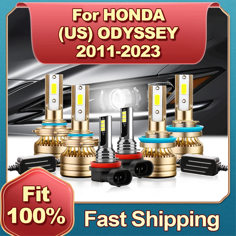 

2/4/6Pcs 46000LM Led Car Headlight H11 HB3 6000K Fog Light For HONDA (US) ODYSSEY 2011 2012 2013 2014 2015 2016 2017 2018-2023
