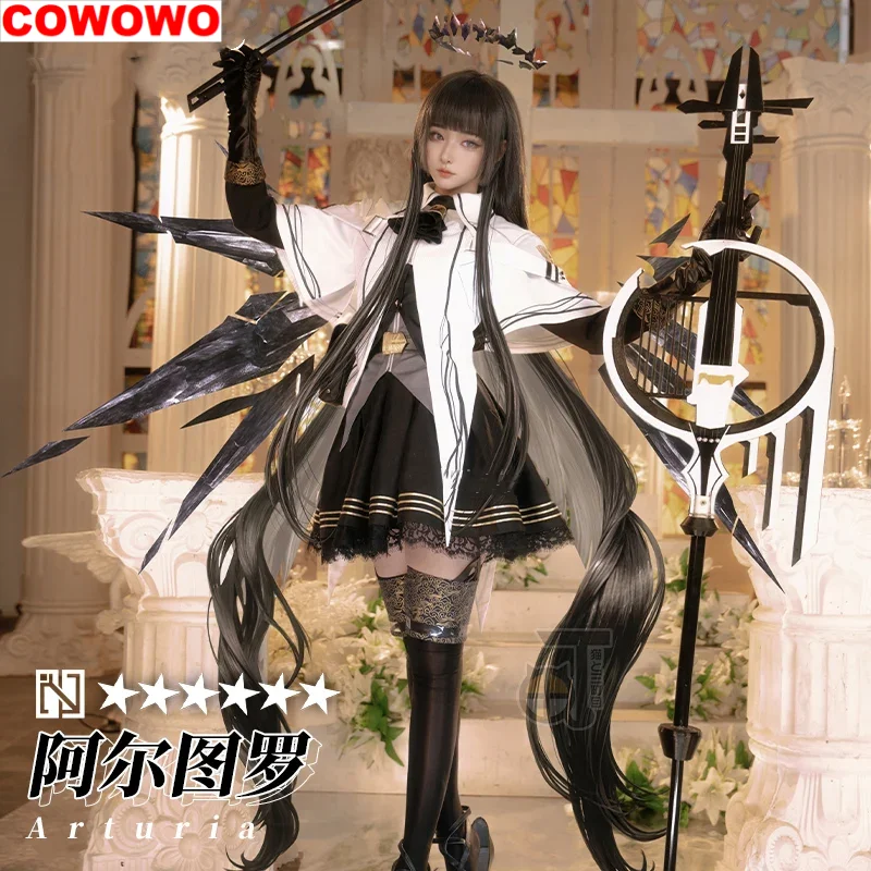Cowowo Arknights Virtuosa Arturia Giallo Fashion Game Suit Lovely Cosplay Costume Halloween Party Role Play Outfit Women