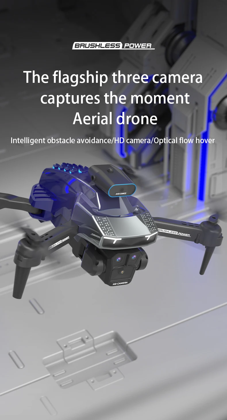 New H3 Drone 8K Professional Triple Camera 4K ESC WIFI FPV Obstacle Avoidance Four Axis Folding RC Aerial Photography Sell Apron