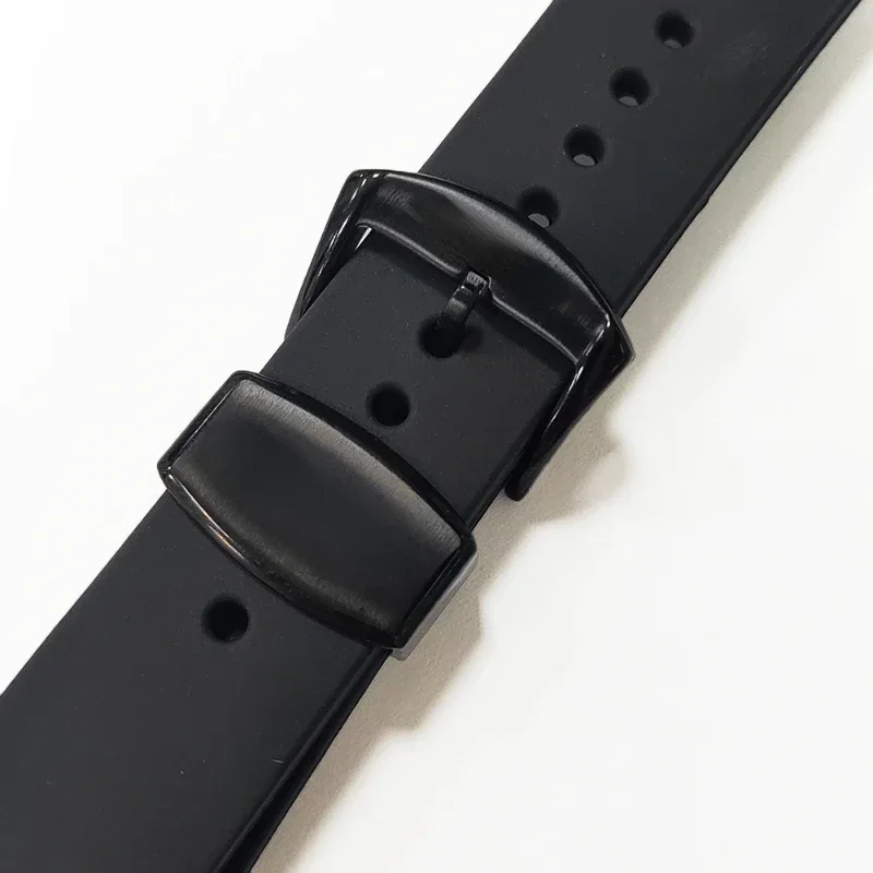 Premium Waterproof Resin Watch Strap with Solid Buckle - Soft Sport Wristband