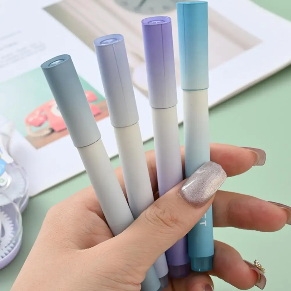 1 Set Marker Pen Slant-headed Uniform Ink Output Write Fluently Gradient Color Writing Handbook Color Pen Stationery Supplies
