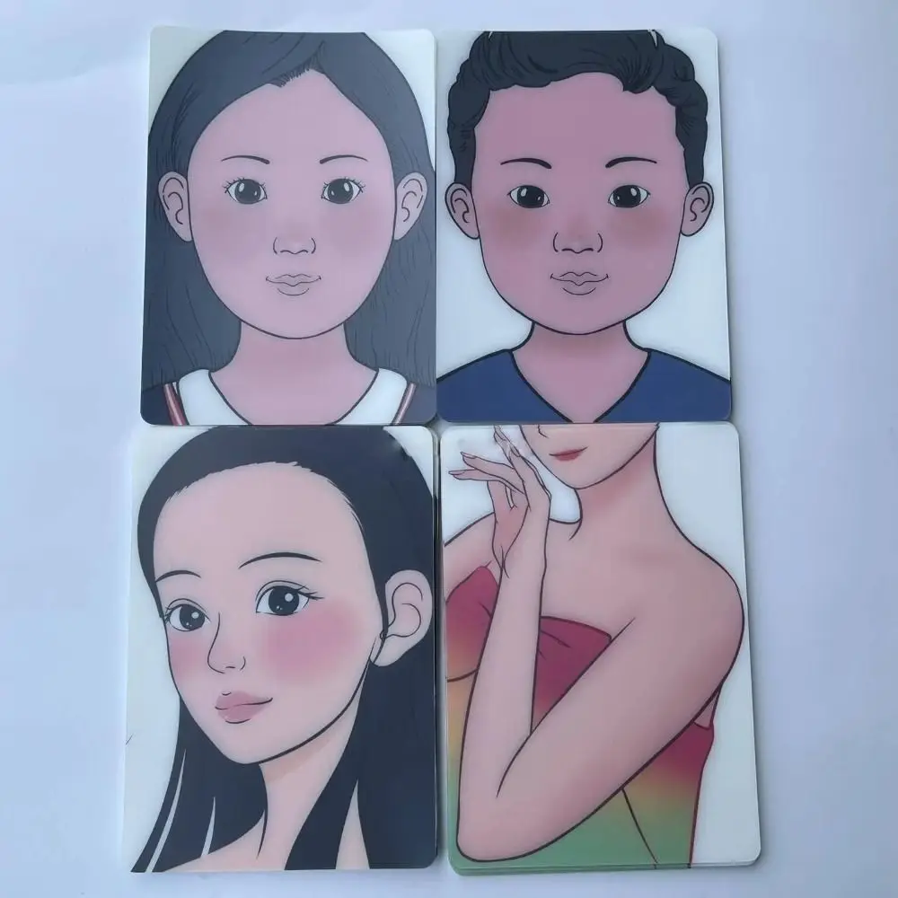 새로운 재사용 가능한 메이크업 연습 템플릿 초보자 단계 초보자용 페이스 페인팅 스텐실 세척 가능한 바디 아트 바디 페인팅 용품
