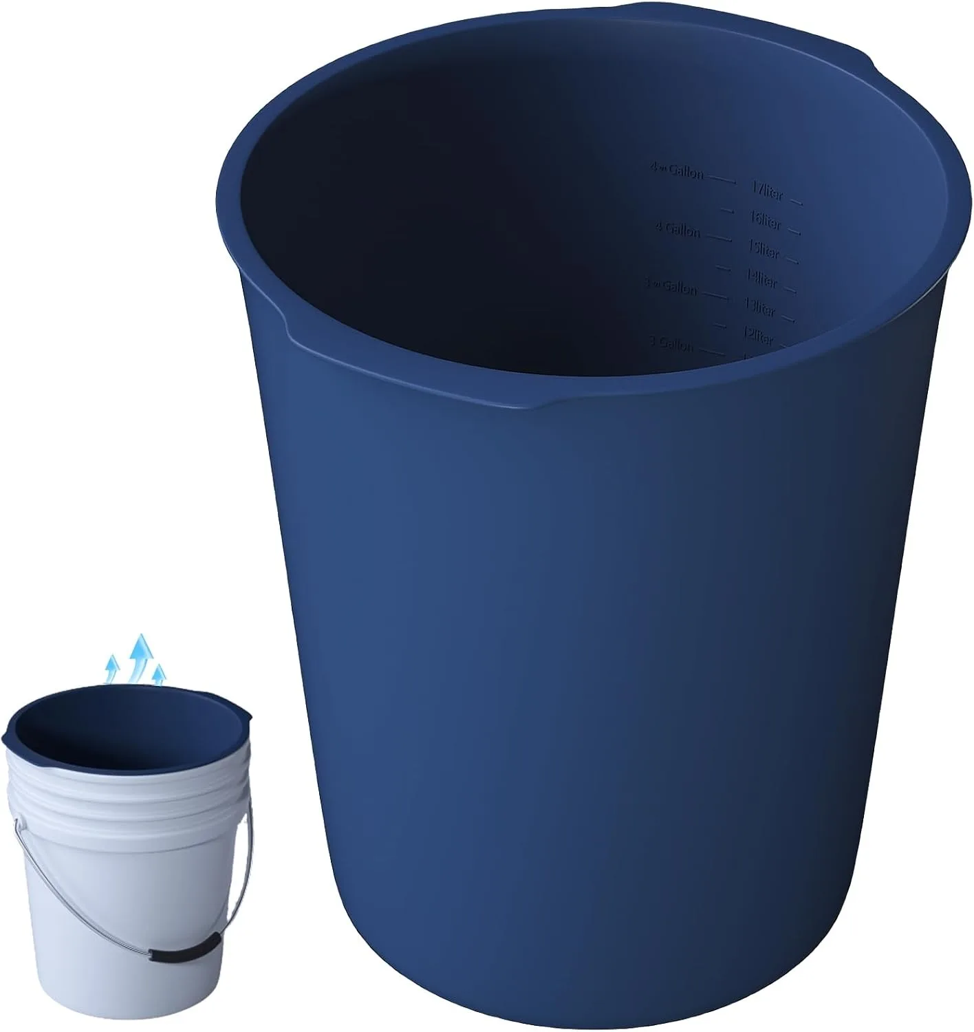 Gallon Bucket Liner 5-Gallon Silicone Bucket Protection Measuring for Concrete Mix and MudBuddy