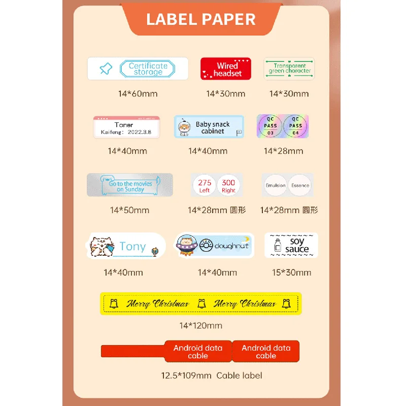Niimbot B18 Pet Label Paper Tag Anti-oil Impermeável Etiqueta de Impressão para Impressora Térmica Portátil Maker a 10 Anos de Vida - Imagem 6