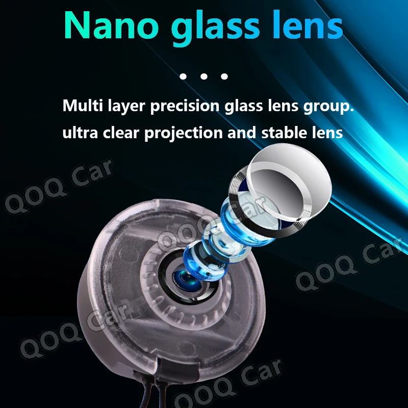 Led Rearview Mirror Welcome Shadow Lamp Laser Projector Ghost Light Modification HD No Fade For Ford Edge F150 Expedition Ranger