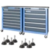 Combination Tool Cabinet,7 Drawer Tool Chest and 5 Drawer Tool ChestRolling Tool Chest with 360° Brake Wheels and Padded Feet 6