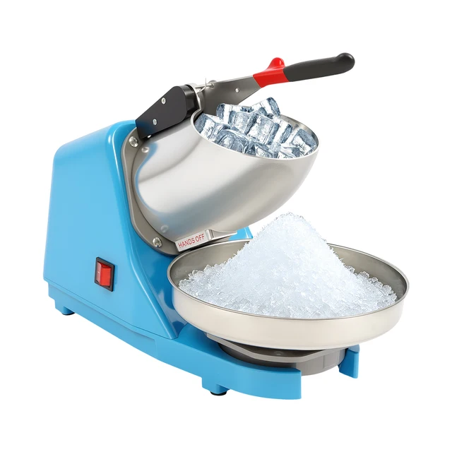 Broyeur à glace électrique, capacité de broyage robuste de 143,3 lb/h, lame en acier inoxydable 2200 tr/min, épaisseur de glace réglable avec protection contre la surchauffe, pour smoothies, cocktails et glace pilée. 1