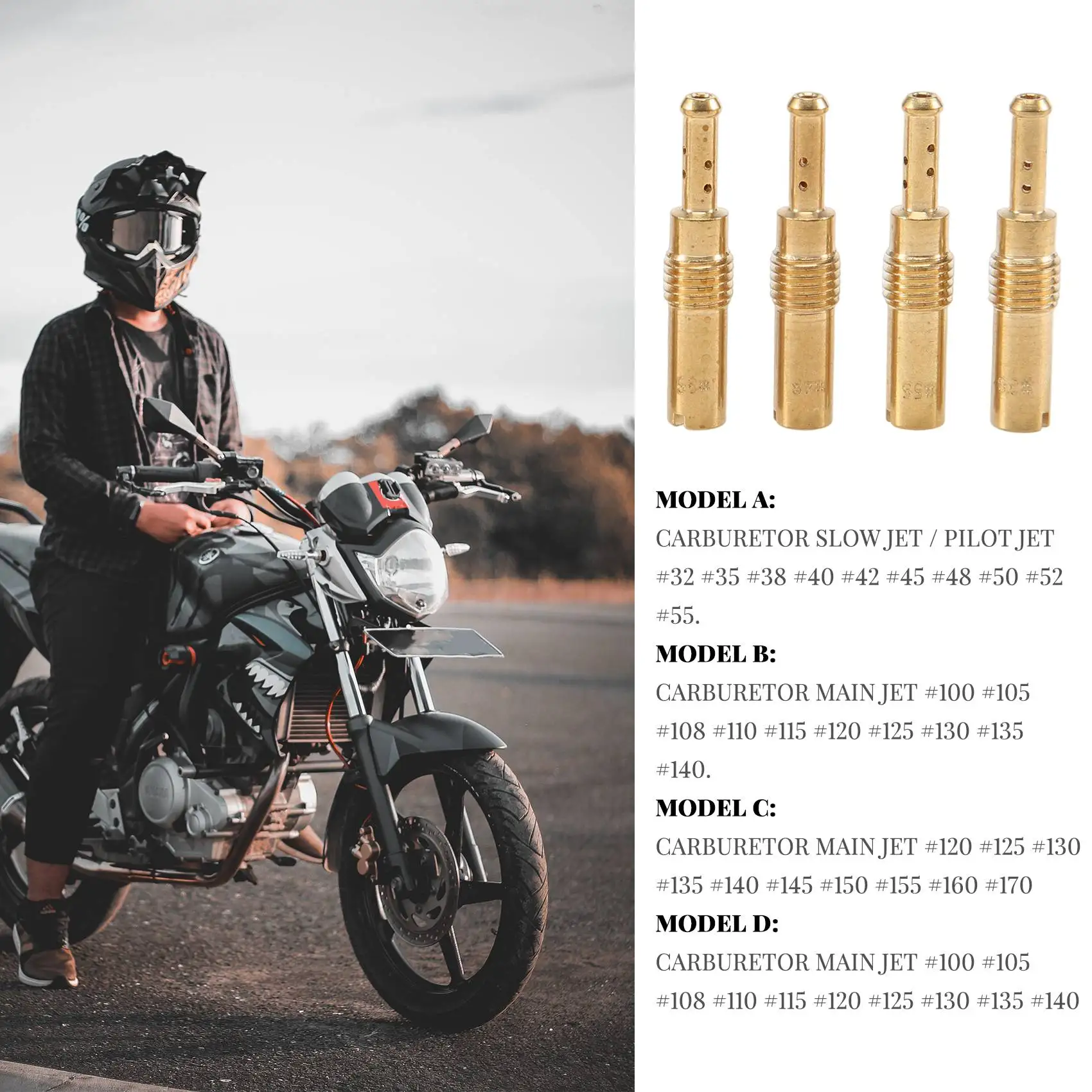 PWK Keihin OKO CVK PWM 탄수화물용 30Pcs 기화기 메인 제트 및 10Pcs 슬로우 파일럿 제트
