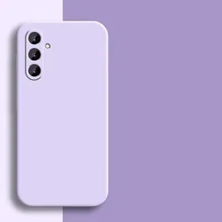 Square Liquid Silicone Camera Protective Back Cover s for A17 4G 5G (Purple)