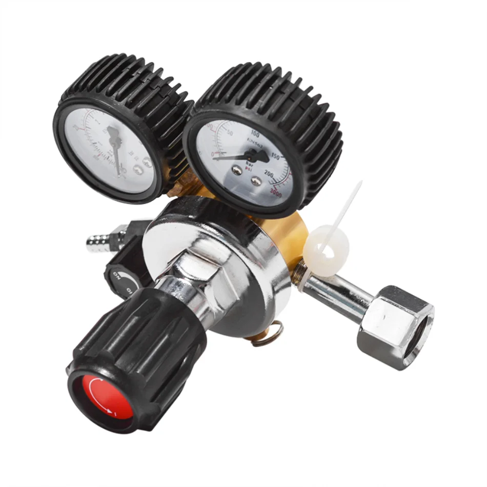 Riduttore Di Pressione CO2 Per Birra - Doppio Manometro, Attacco W21.8, Regolatore Professionale Per Impianti Di Spillatura