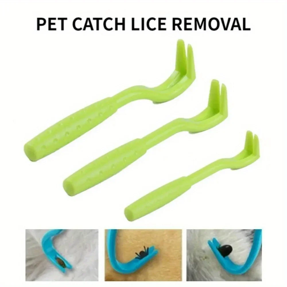 1Set Flea Remover Hook Tick Remover Tweezer Tick Pull Pet Cat Dog Tick Clamp Accessaries Pet Mite Flea Extractor Dog Accessarie
